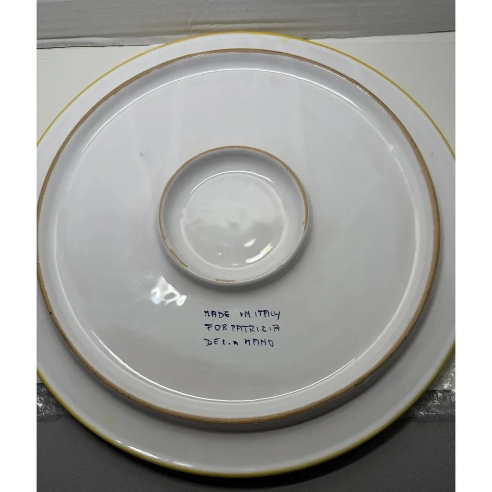 Signed Italian Ceramic Decorative Plate plate12